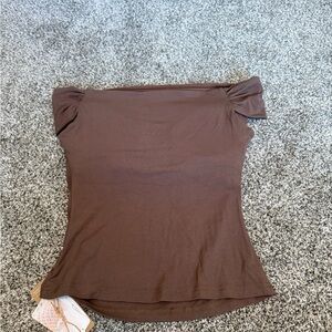 OGL Multi-wear Versatile Necklines Brown Top